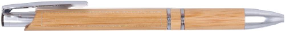 BERN BAMBOO - Bamboe balpen — drukvlak clip linkshandig