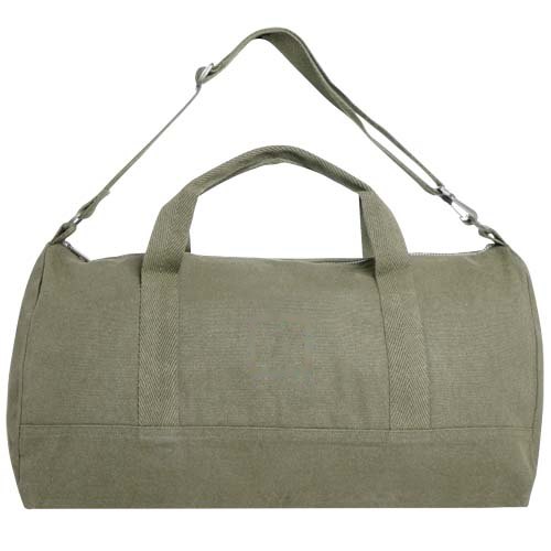 Trace 500 g/m² Aware™ gerecyclede duffel bag 50 l — drukvlak achterzijde