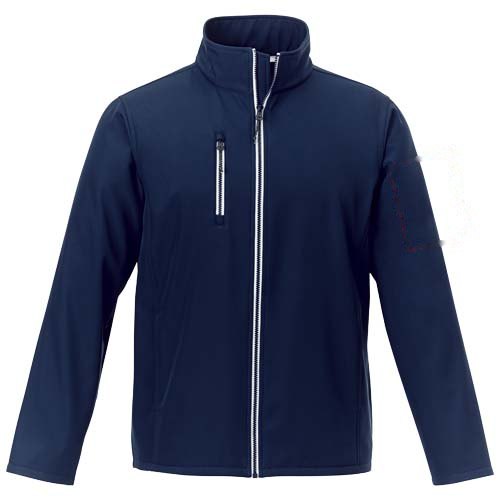 Orion softshell heren jas — drukvlak linker bicep