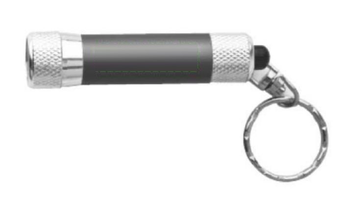 Aluminium 3-in-1 sleutelhanger Frazer — drukvlak houder