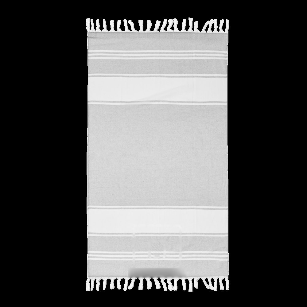 SUN & STEAM - Groot strandlaken/sauna handdoek — drukvlak gecentreerd op de onder deel van de towel