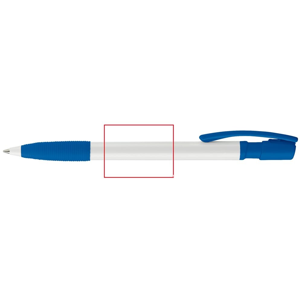 Balpen Nash grip hardcolour — drukvlak 90 graden van de clip