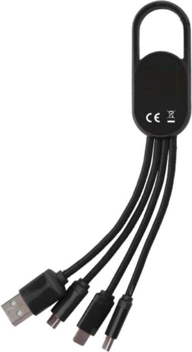 Oplaadkabel Idris | 4-in-1 — drukvlak achterzijde