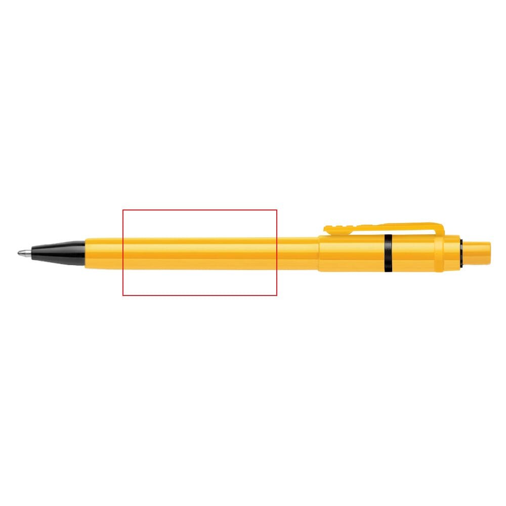 Balpen Baron Extra hardcolour — drukvlak 90 graden van de clip