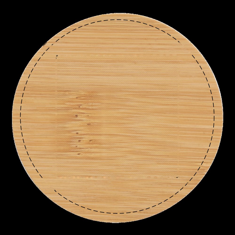 BAMBOO COIN - Flesopener — drukvlak op houten gedeelte opener