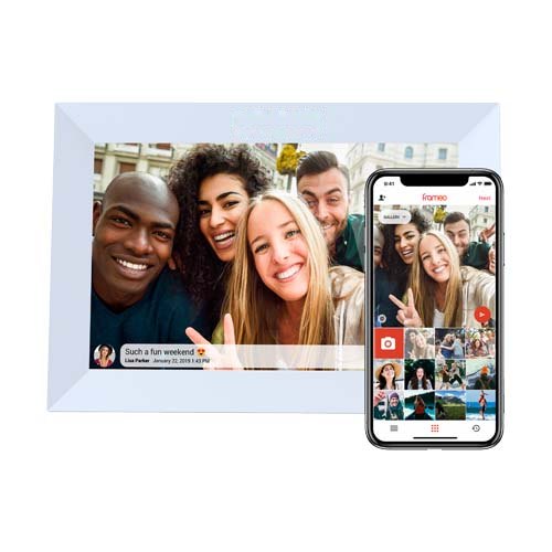 Prixton Prado 10" Frameo digitale fotolijst met wifi — drukvlak bovenzijde
