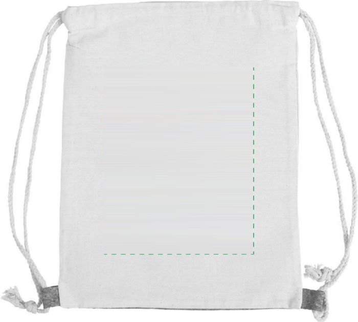 Rugzak Tianna | Katoen 250 g/m² | Kurk | 1,2 l — drukvlak achterzijde