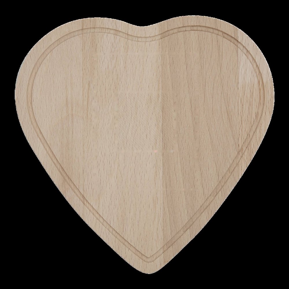 WOODEN HEART - Snijplank — drukvlak gecentreerd op de snijplank