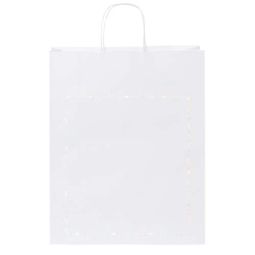 Papieren tas 80-90 g/m2 gemaakt van kraftpapier met gedraaide handvaten - 32 x 12 x 40 cm — drukvlak achterzijde