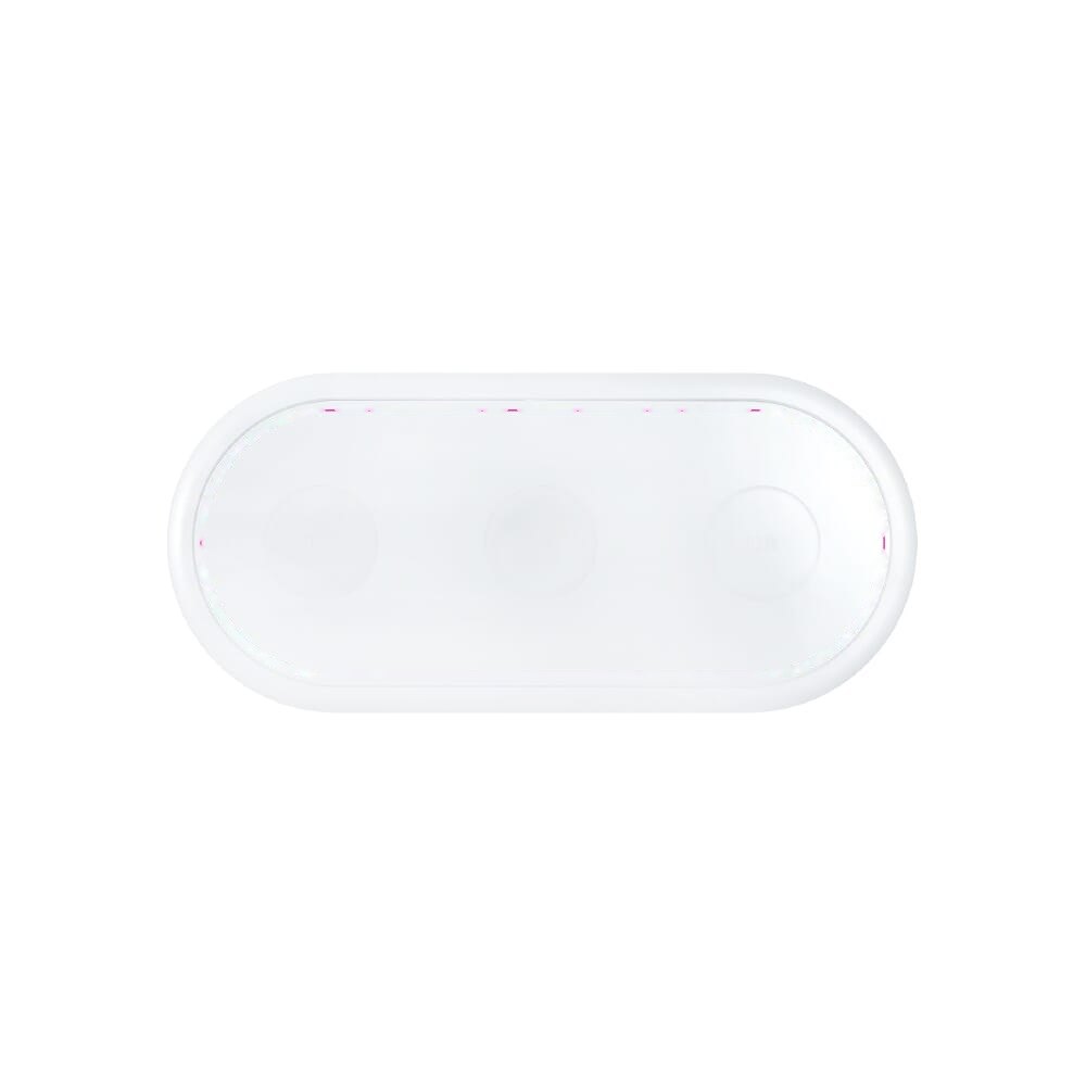 3-in-1 Draadloze Oplader 15 W, Smartphone / Apple Watch / AirPod — drukvlak bovenkant