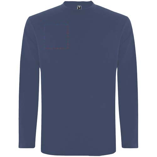 Extreme 160 g/m² herenshirt met lange mouwen — drukvlak rechter borst