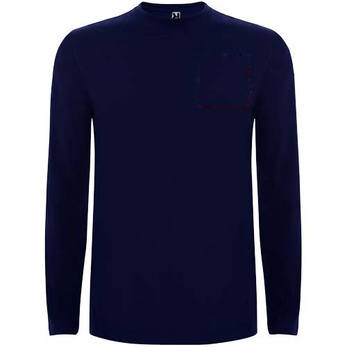 Extreme 160 g/m² herenshirt met lange mouwen — drukvlak linker borst