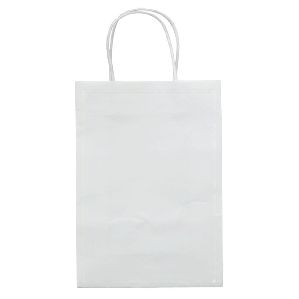 Papieren kraft tas 90g/m² 22x10x31cm — drukvlak op de voorkant