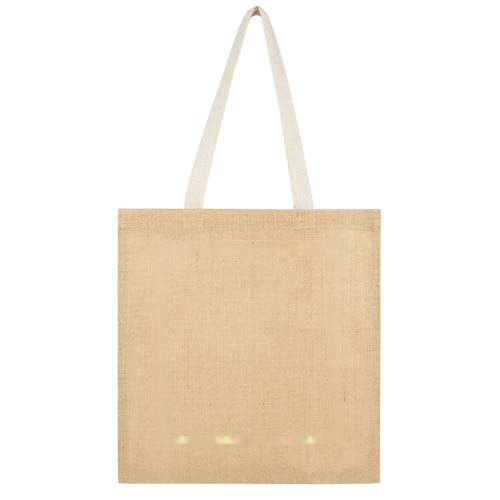 Juta jute draagtas van 300 g/m² 7 l — drukvlak achterzijde