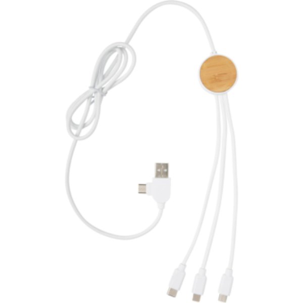 RCS gerecycled plastic Ontario 6-in-1 kabel — drukvlak artikel bovenzijde