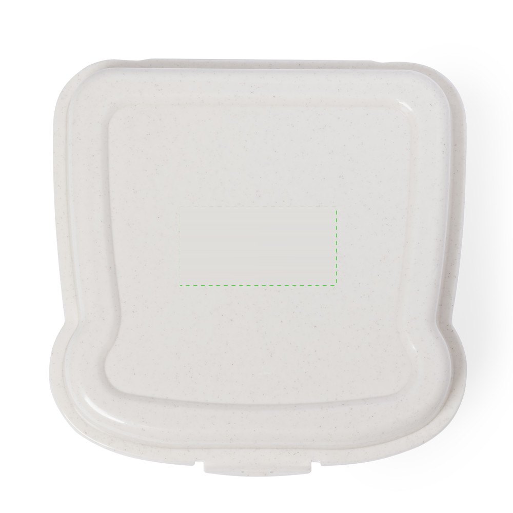 Boterhammen-Lunchbox Tixor — drukvlak midden op het deksel