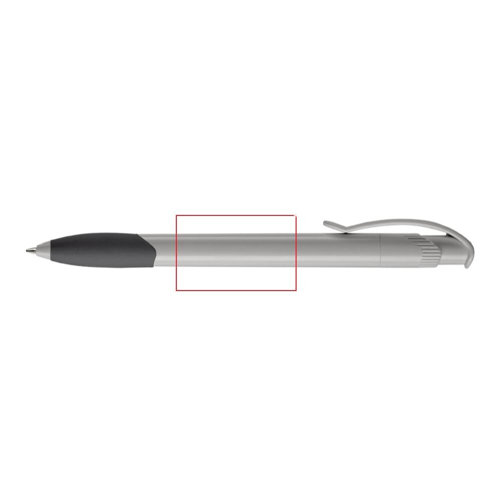 Balpen Apollo recycled met grip — drukvlak 90 graden van de clip