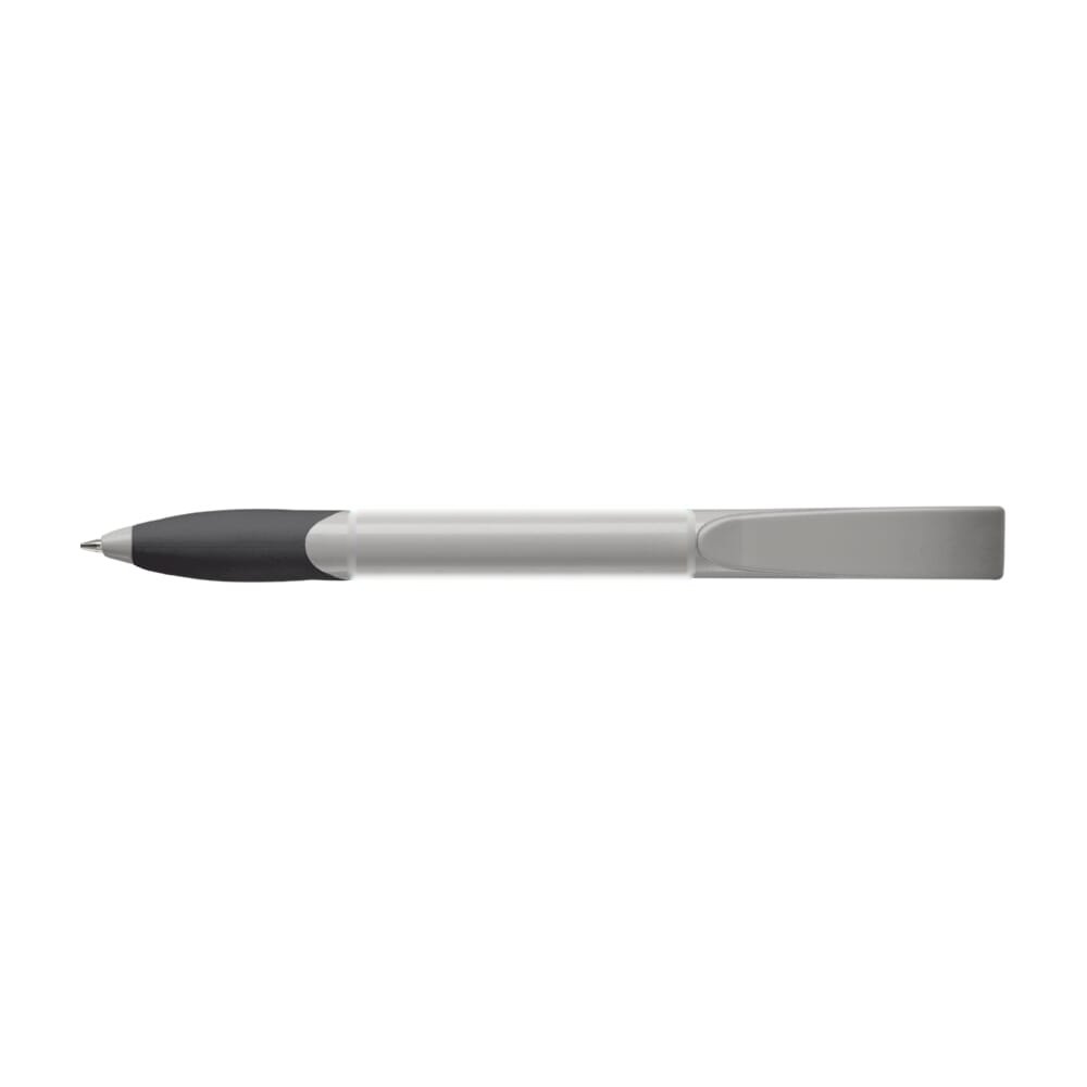 Balpen Apollo recycled met grip — drukvlak verlengde van de clip