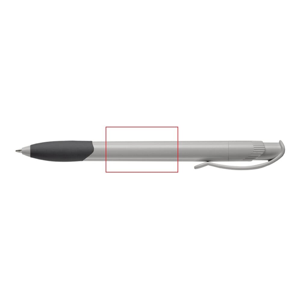 Balpen Apollo recycled met grip — drukvlak 270 graden van de clip