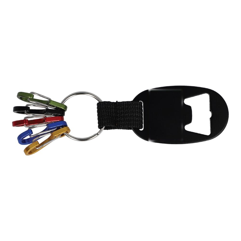 Flesopener sleutelhanger — drukvlak op de flesopener