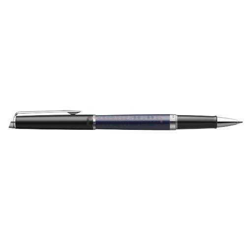 Waterman Hemisphere rollerbalpen met kleurblokken en palladium afwerking (zwarte inkt) — drukvlak romp