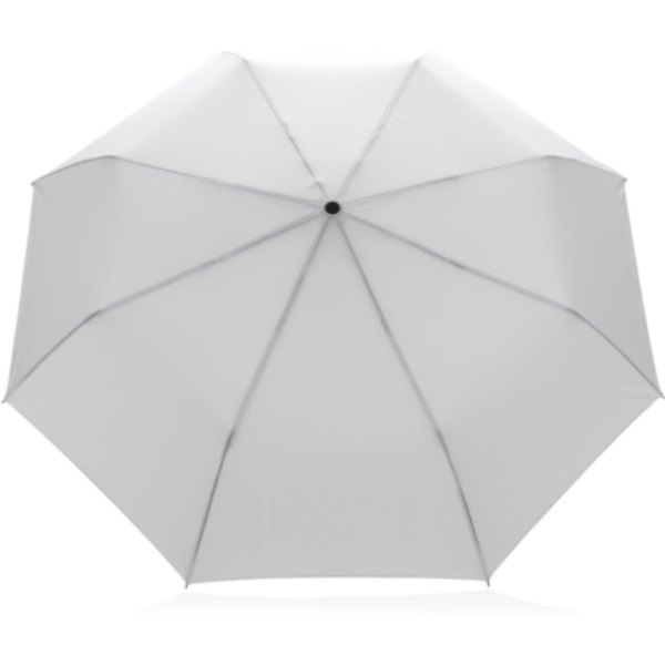 20.5" Impact AWARE™ RPET 190T pongee bamboe miniparaplu — drukvlak paraplu