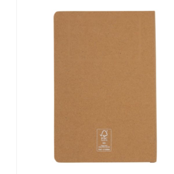 A5 hardcover notitieboek — drukvlak artikel achterzijde boven