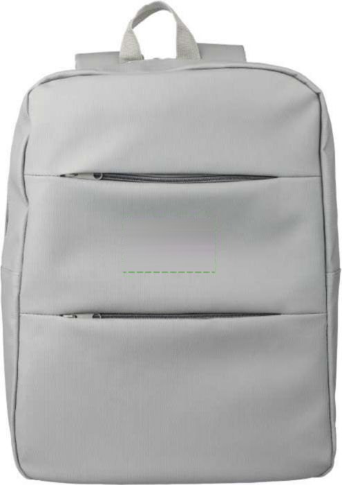 PU 15 inch laptop rugzak Felicia — drukvlak voorzijde boven