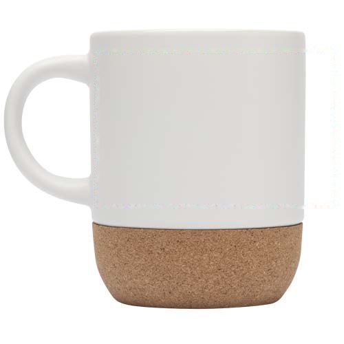 Billie 300 ml mok voor sublimatie van keramiek met kurkdetails — drukvlak achterzijde