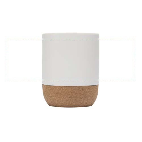 Billie 300 ml mok voor sublimatie van keramiek met kurkdetails — drukvlak rondom