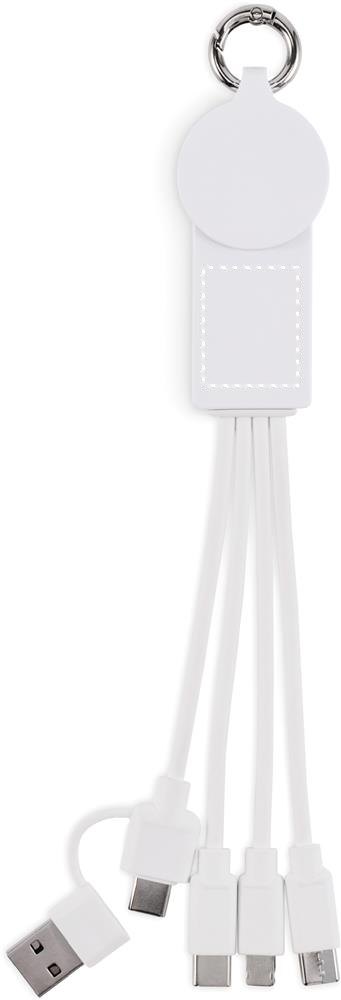 ICAB - Type-C 2 in 1 oplaadkabel — drukvlak op het rechthoekige deel