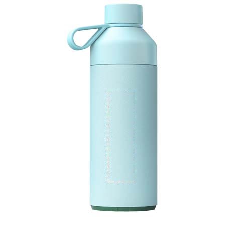 Big Ocean Bottle 1000 ml vacuümgeïsoleerde waterfles — drukvlak achterzijde