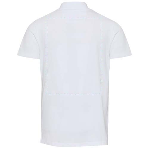 Graphite 180 g/m² unisex OCS organische polo met korte mouwen — drukvlak impact hoog op de achterzijde