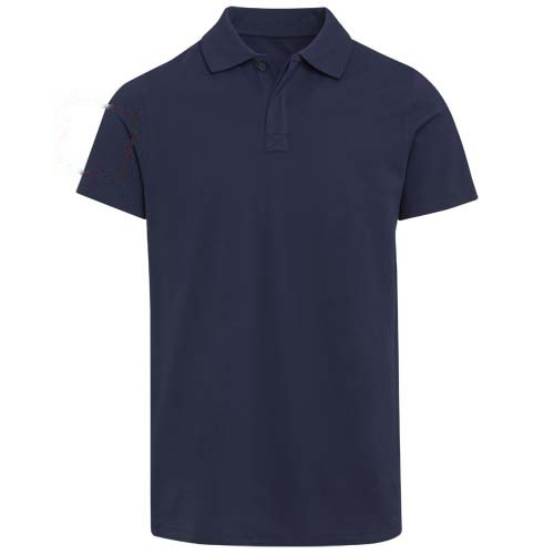 Graphite 180 g/m² unisex OCS organische polo met korte mouwen — drukvlak rechter bicep