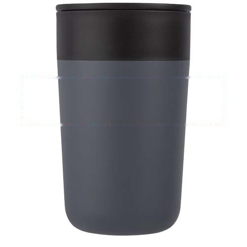 Nordia 400 ml dubbelwandige gerecyclede mok — drukvlak rondom