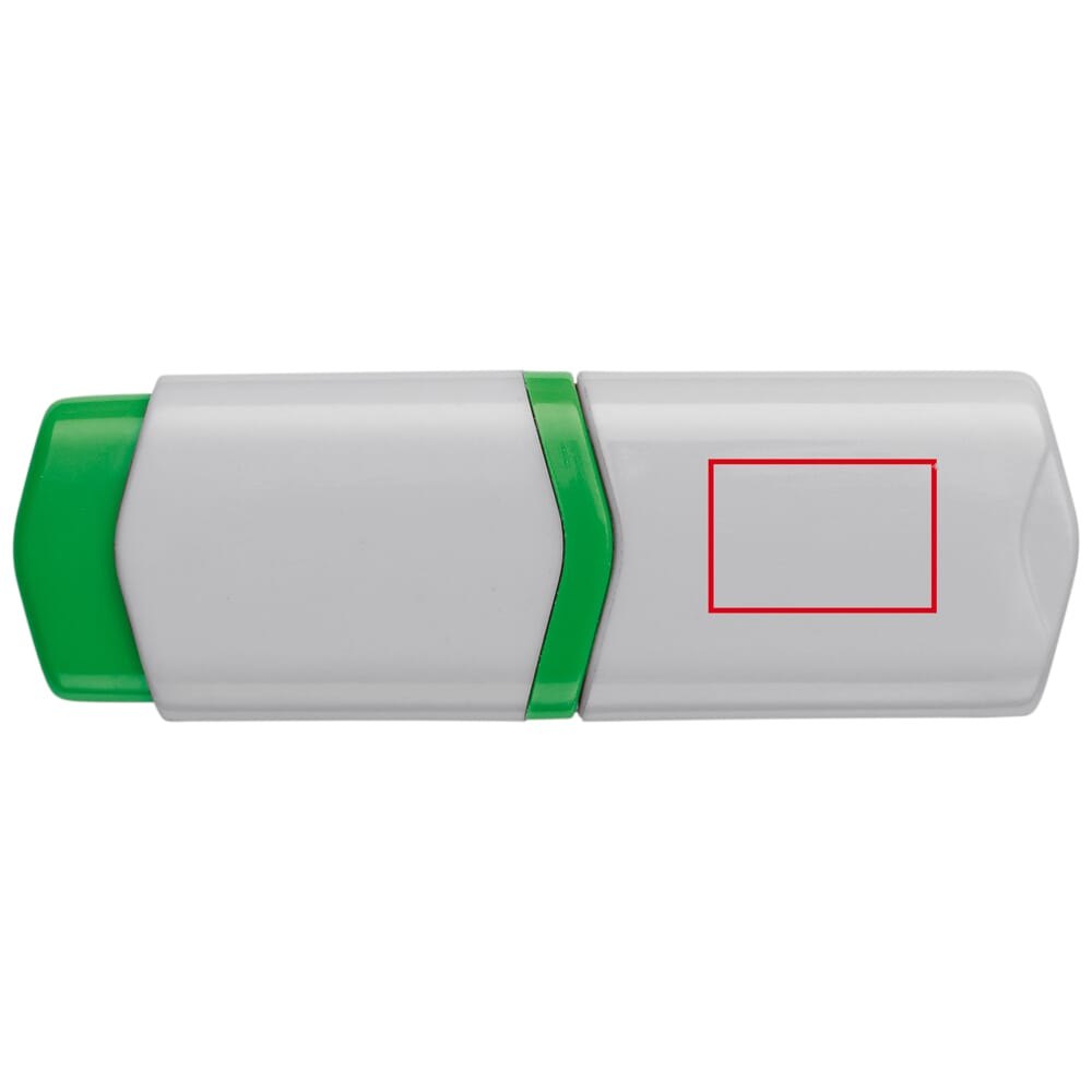 Mini tekstmarkers set van 4 — drukvlak tekstmarker groen op de kap