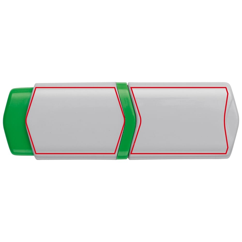 Mini tekstmarkers set van 4 — drukvlak tekstmarker groen zijde 1