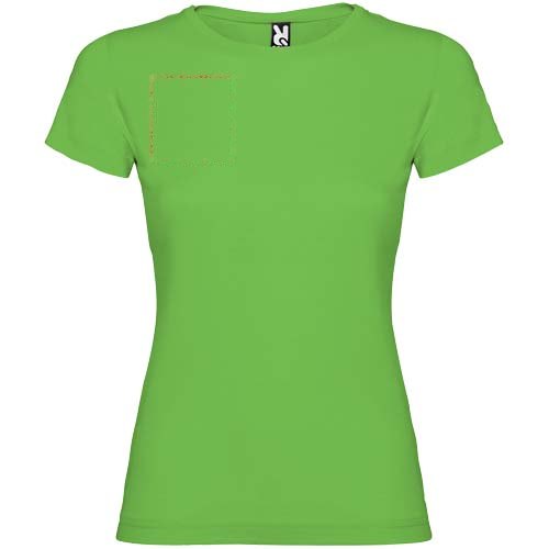 Jamaica 155 g/m² damesshirt met korte mouwen — drukvlak rechter borst