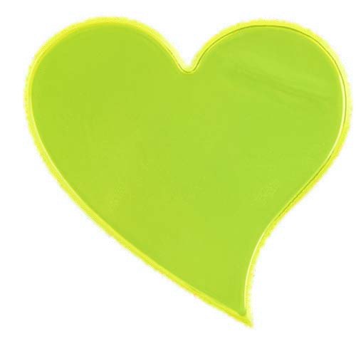 RFX™ Reflecterende grote hartjessticker — drukvlak achterkant (onder reflecterende laag)