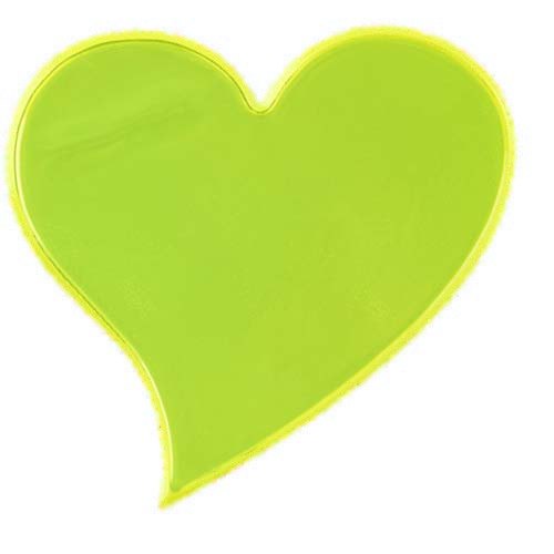 RFX™ Reflecterende grote hartjessticker — drukvlak voorkant (onder reflecterende laag)