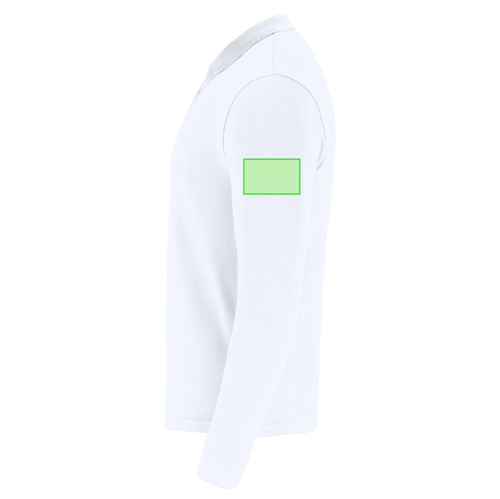 Volwassene Wit Polo Shirt Charlot — drukvlak linkermouw