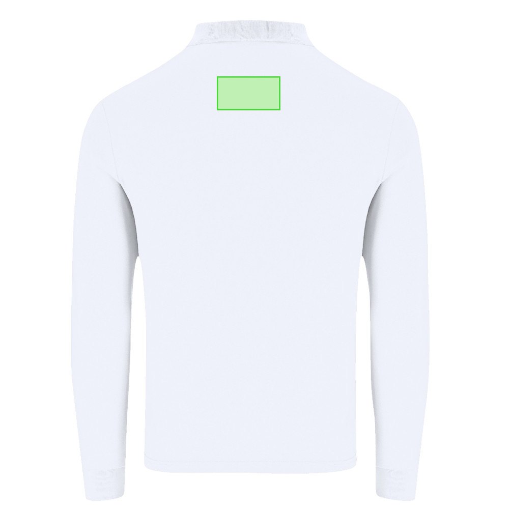 Volwassene Wit Polo Shirt Charlot — drukvlak bovenrug
