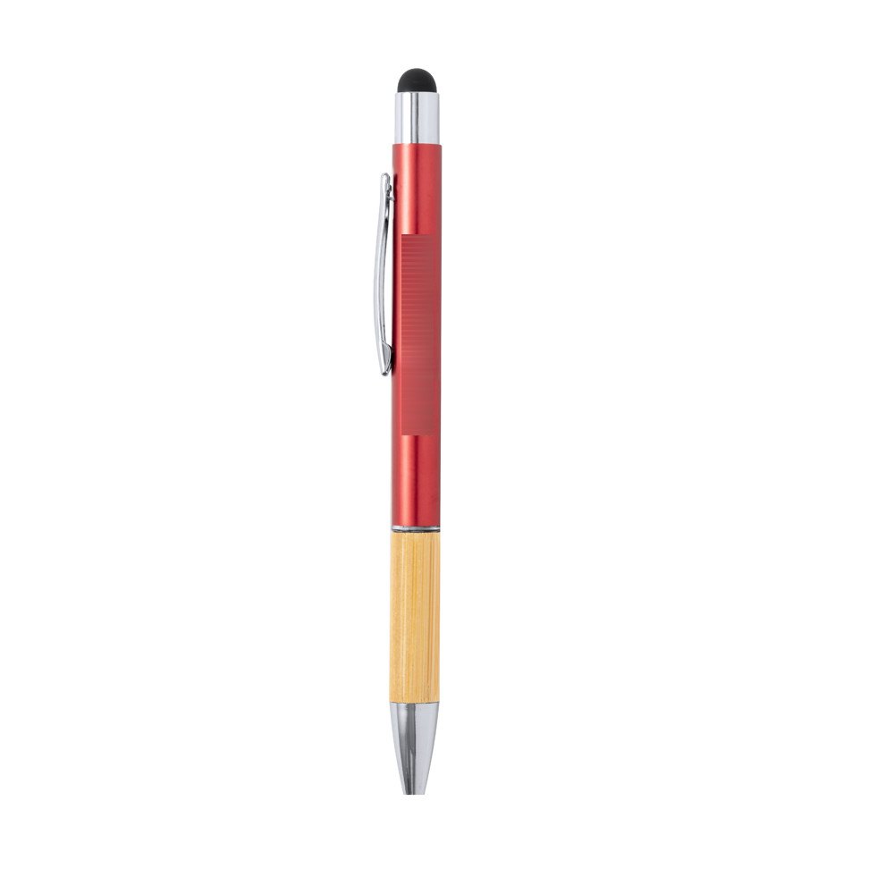 Touch-Screen Balpen Piket — drukvlak rode huls naast clip