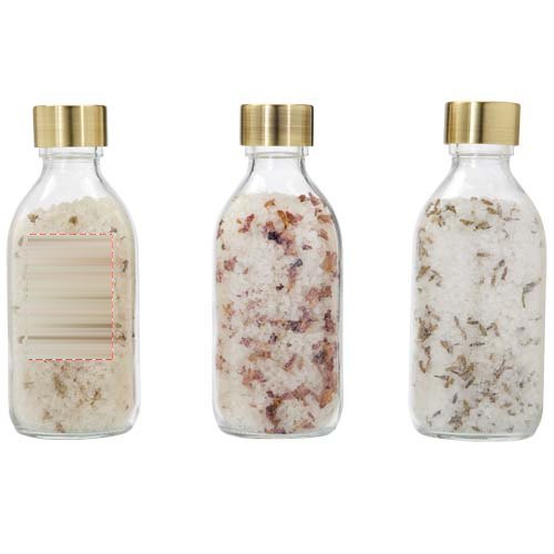 Wellmark Just Relax 3-delige 200 ml badzoutcadeauset — drukvlak 1ste fles
