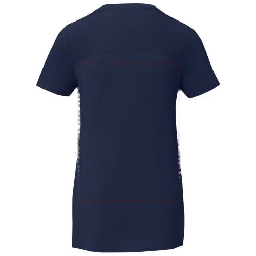 Borax 160 g/m² Dames T-shirt met korte mouwen, cool fit, GRS gerecycled — drukvlak impact hoog op de achterzijde