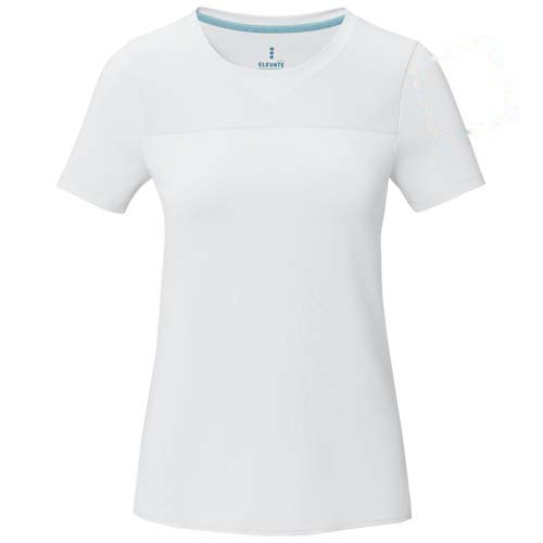 Borax 160 g/m² Dames T-shirt met korte mouwen, cool fit, GRS gerecycled — drukvlak linker bicep