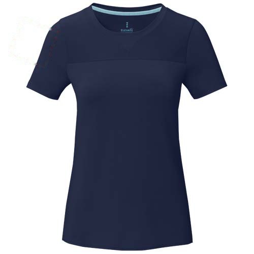 Borax 160 g/m² Dames T-shirt met korte mouwen, cool fit, GRS gerecycled — drukvlak rechter bicep