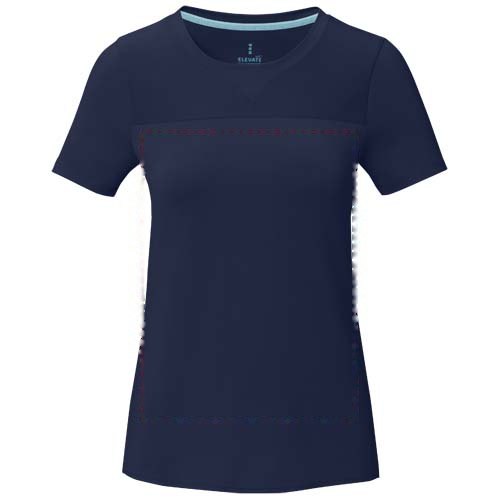 Borax 160 g/m² Dames T-shirt met korte mouwen, cool fit, GRS gerecycled — drukvlak impact volledige voorzijde