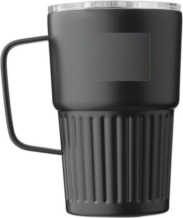Drinkbeker Calo | Gerecycled rvs | 450 ml — drukvlak voorzijde