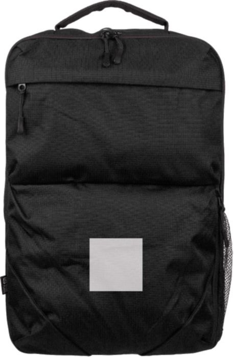 rPET (300D) polyester Ocean Bound Rugzak Tova — drukvlak voorzijde